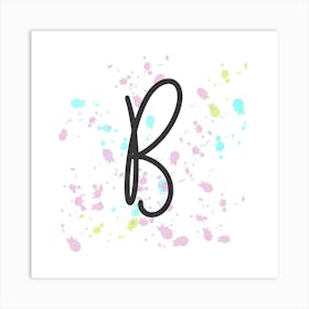 Name Initials Name Initials Letter B Art Print