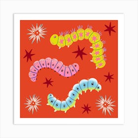 Cute Caterpillars Art Print