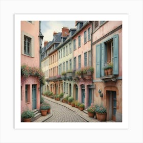 European Vintage Streetscape Streets Of Timeless Charm (4) Art Print