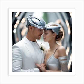 Futuristic Couple 140 Art Print