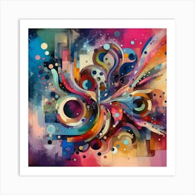 Abstract modernist colorful blots 5 Art Print