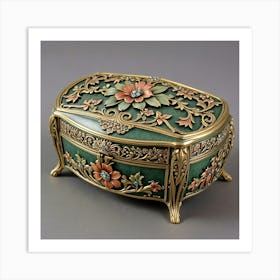 Floral Jewelry Box Art Print