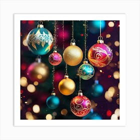 Christmas Ornaments 156 Art Print