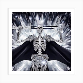 Skeleton With Diamonds 1 Art Print