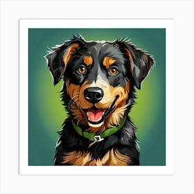 Vector Canine Pet Animal Dog Puppy Fur Tail Snout Breed Domesticated Furry Companion Lo 2 Art Print