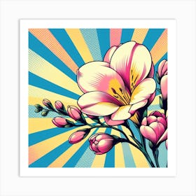 Freesia flower 3 Art Print