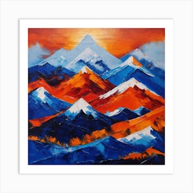 Mountain Peaks 1 Art Print