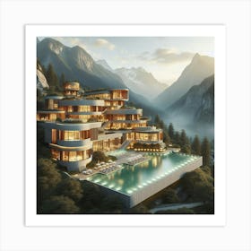 Swiss Mountain Villa Art Print