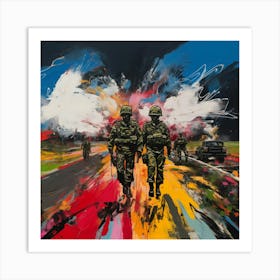 'Two Soldiers' Art Print