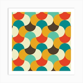 Modern Retro Pattern 04 Art Print