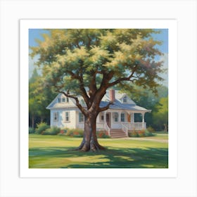 House By The Tree Art Print