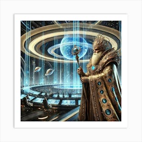 A Highly Detailed Science Fiction Illustration Dep Art Print