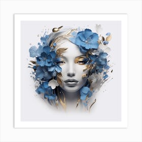 Blue Flowers 4 Art Print