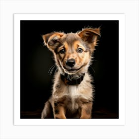 Portrait Of A Puppy Art Print