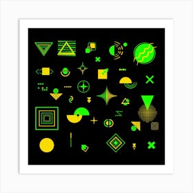 Abstract Geometric Shapes 1 Art Print