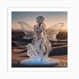 Ice fairy In The Desert Art Print