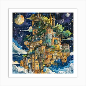 House On A Cloud Art Print