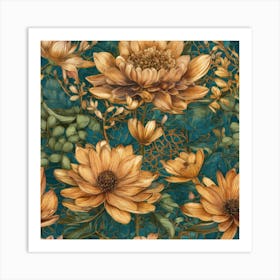 Floral Wallpaper 1 Art Print