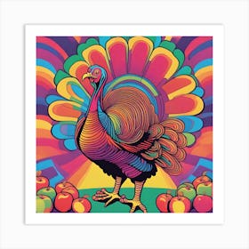 Turkey With Apples Art Print