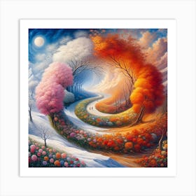 Spiral Of Trees Art Print