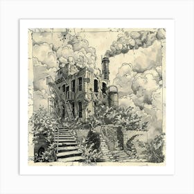 House In The Clouds Art Print