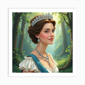 Elegant Young Queen 4 Art Print