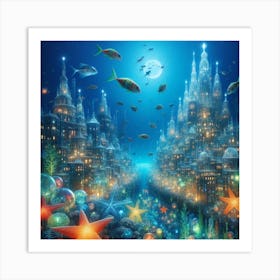 Underwater City Art Print