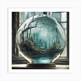 City In A Glass Art Print