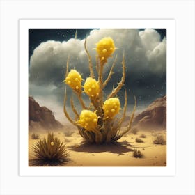 Cactus In The Desert 2 Art Print