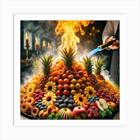 Sovereign Flame Flame Touched Fruit Display Art Print