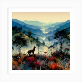 Wolf In The Mountains Art Print