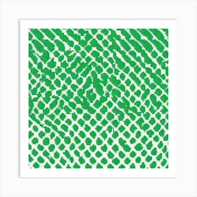 Green And White Pattern Art Print