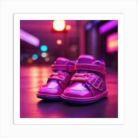 Neon Shoes Art Print