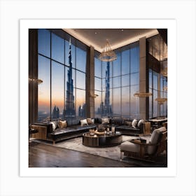 Dubai Skyline Art Print