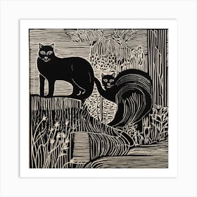 Black Cats Art Print