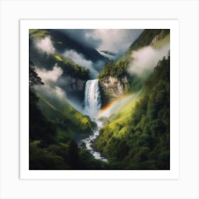 Rainbow In The Mountains Art Print