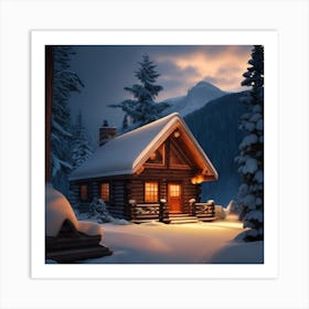 Cabin In The Woods Art Print