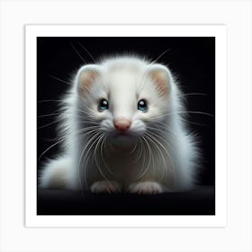 Cute Ferret Art Print