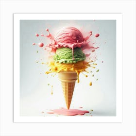 Colorful Ice Cream Art Print