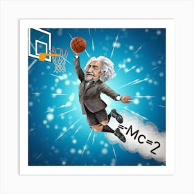 Basketball Dunk 1 Art Print