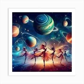 Dancers In Space Art Print