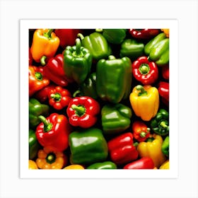 Colorful Peppers 70 Art Print