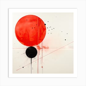 Abstract Painting Red Bubble Art Print