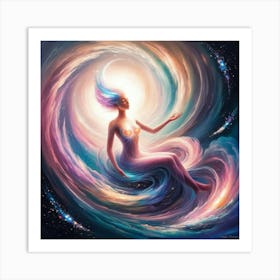 Leonardo Phoenix In A Swirling Ethereal Whirlwind Of Colors Th 0 Art Print