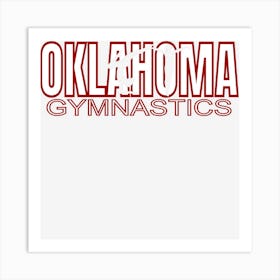 Oklahoma Gymnastics Competition Gymnast Tumbling Girl Gift Art Print