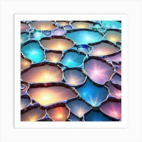 Colorful Water Ripples Art Print