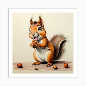 Red Squirrel 6 Art Print