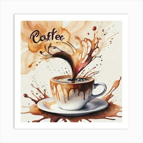 Coffee Splash 5 Art Print