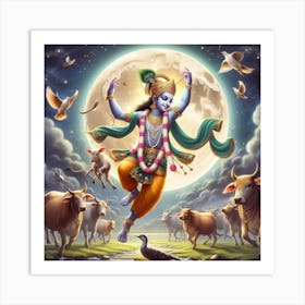 Lord Krishna 8 Art Print