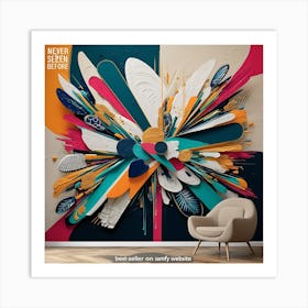 Unique, full-screen wall art with mesmerizing abstract shapes, vibrant colors, and bold brushstrokes.2 Art Print